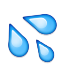 sweat drops emoji