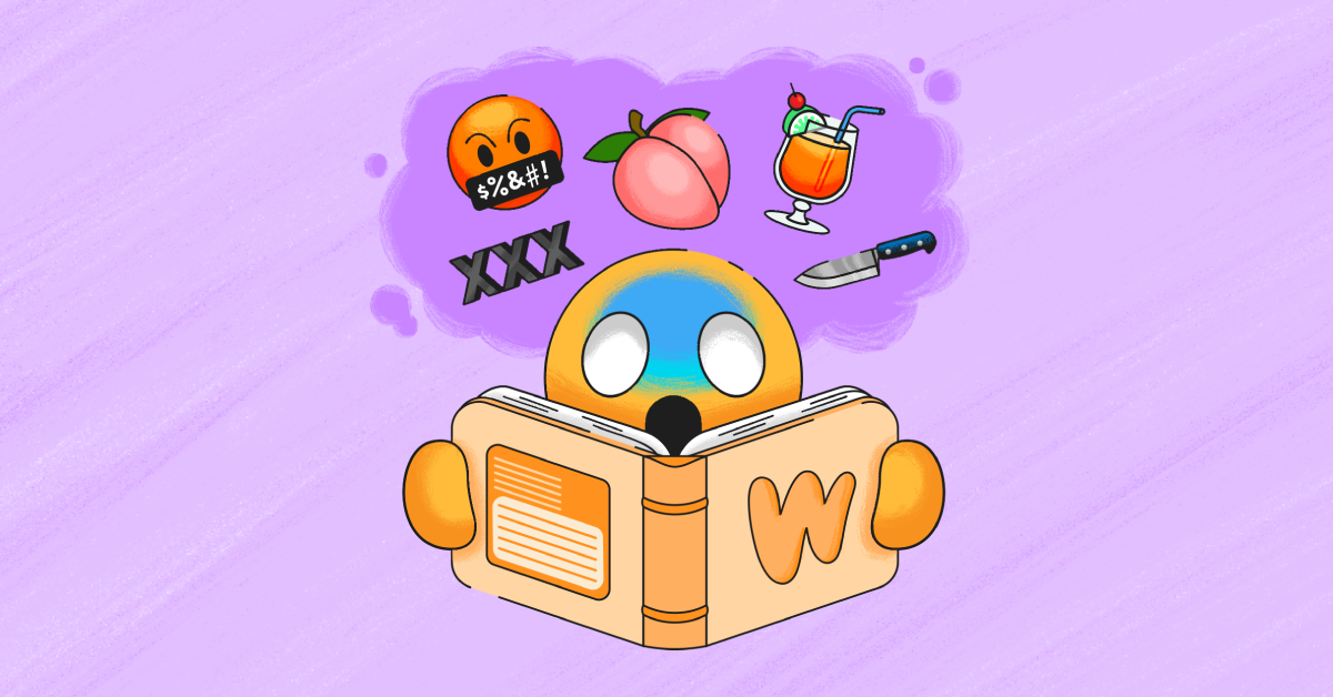 Emoji reading from a book with the Wattpad logo wondering what is Wattpad.