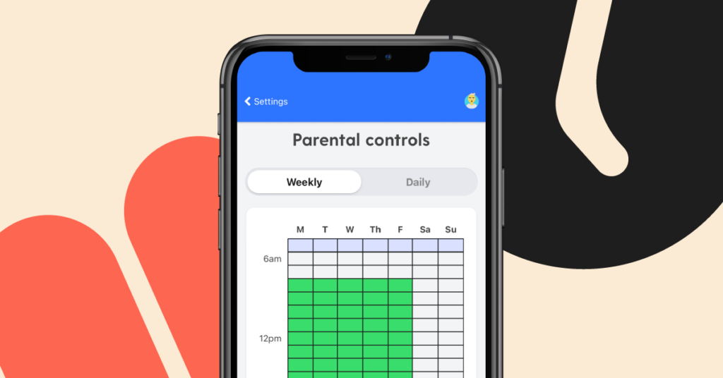 Screen time grid